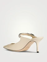 Bing Patent Leather Mules With Crystal Strap