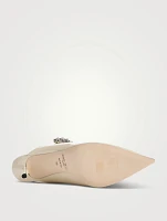 Bing Patent Leather Mules With Crystal Strap