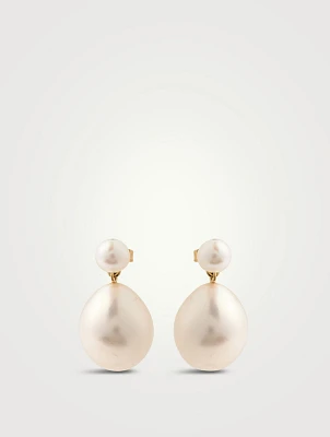 Sea Of Beauty 14K Gold Drop Earrings With Pearls