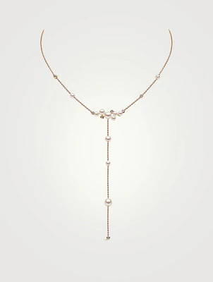 Trend 18K Gold Pearl And Diamond Necklace