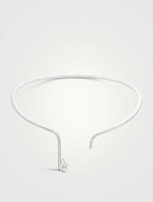La Ligne 18K White Gold Choker Necklace With Diamonds