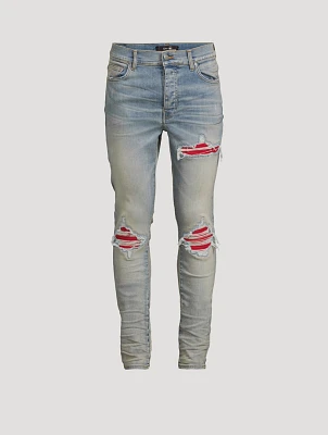 MX1 Ultrasuede Repaired Skinny Jeans