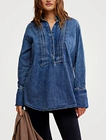 After Hours Denim Tuxedo Shirt