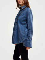 After Hours Denim Tuxedo Shirt