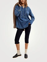 After Hours Denim Tuxedo Shirt