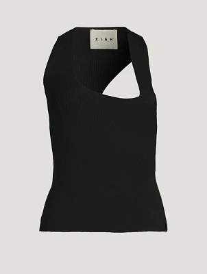 Asymmetric Racerback Tank Top