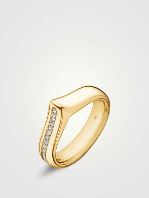 LU 18K Gold Diamond Band