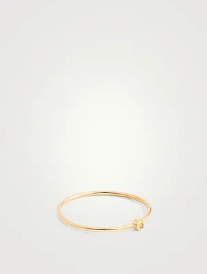Gold Thin Ring With Diamond