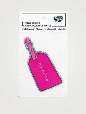 Glitter Luggage Tag Sticker