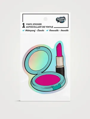 Holographic Compact Lipstick Sticker