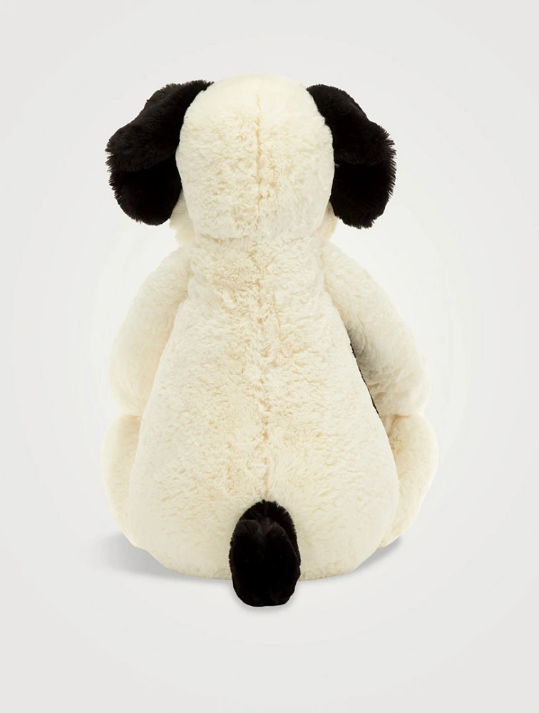 Really Big Black And Cream Puppy Plush Toy