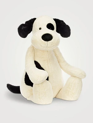 Giant Bashful Black And Cream Puppy Plush Toy