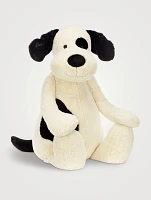 Giant Bashful Black And Cream Puppy Plush Toy