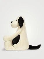 Giant Bashful Black And Cream Puppy Plush Toy