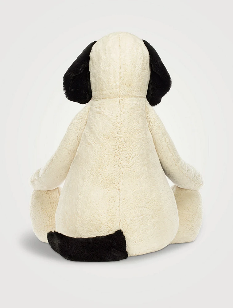 Giant Bashful Black And Cream Puppy Plush Toy