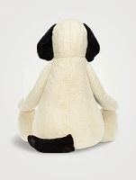 Giant Bashful Black And Cream Puppy Plush Toy