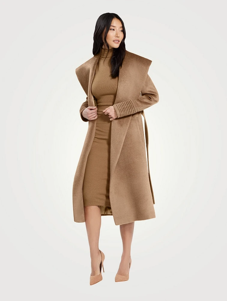 Belted Suri Alpaca Wool Wrap Coat