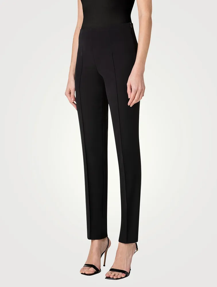 Melissa Silk Crêpe Slim Trousers