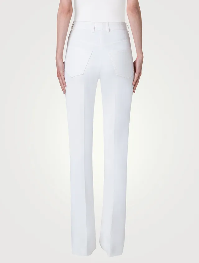 Stretch gabardine 7/8 trousers