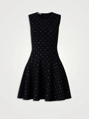 Studded Fit-And-Flare Dress