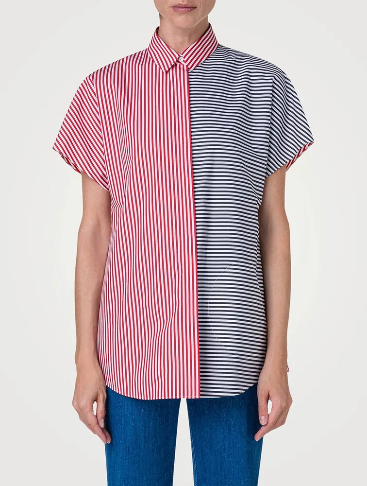 Poplin Shirt Stripe Print
