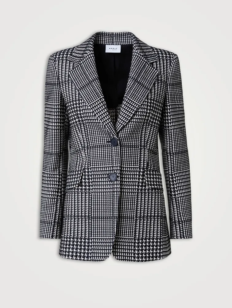 Glen Check Plaid Blazer