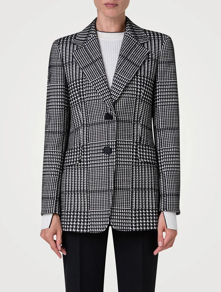 Glen Check Plaid Blazer