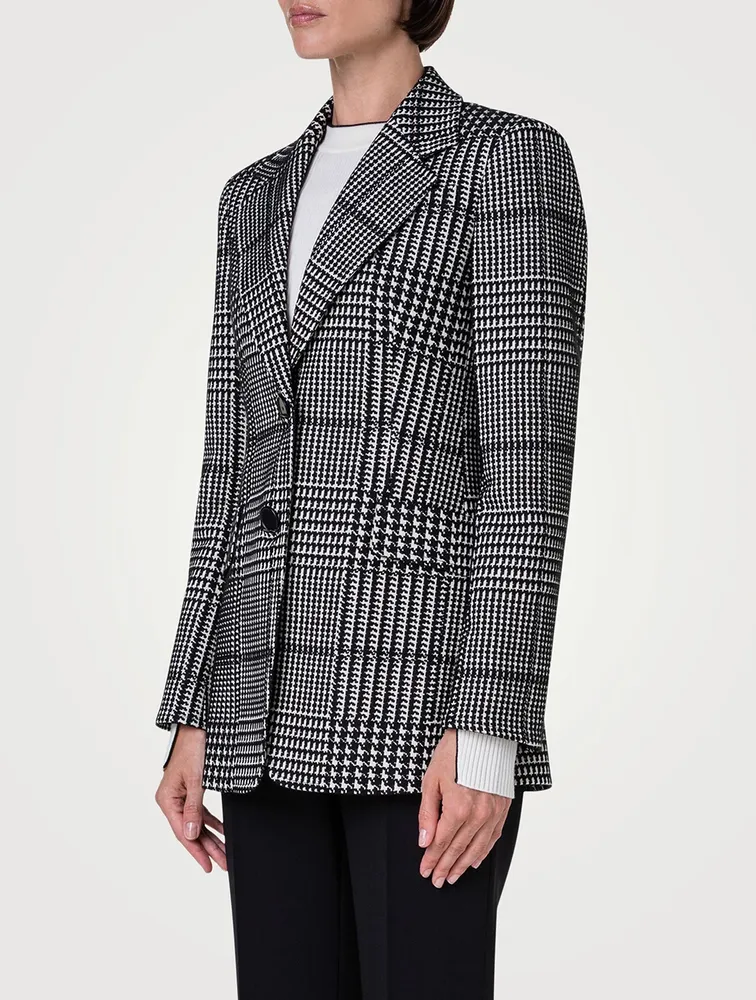 Glen Check Plaid Blazer