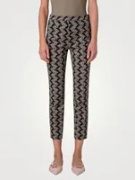 Franca Cotton Gabardine Trousers Bird Print