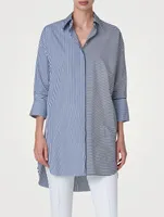 Poplin Shirt Stripe Print