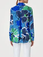 Silk Crêpe Shirt Abraham Floral Print