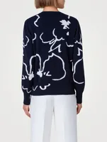 Sketched Abraham Floral Jacquard Sweater