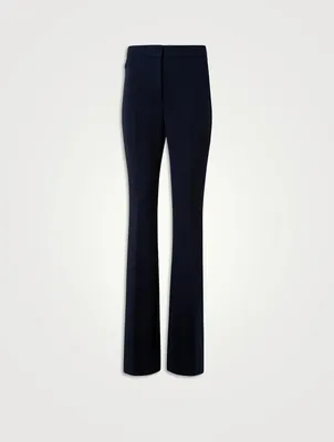 Farida Wool Double-Face Bootcut Trousers