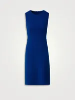 Wool Crêpe Double-Face Sheath Dress