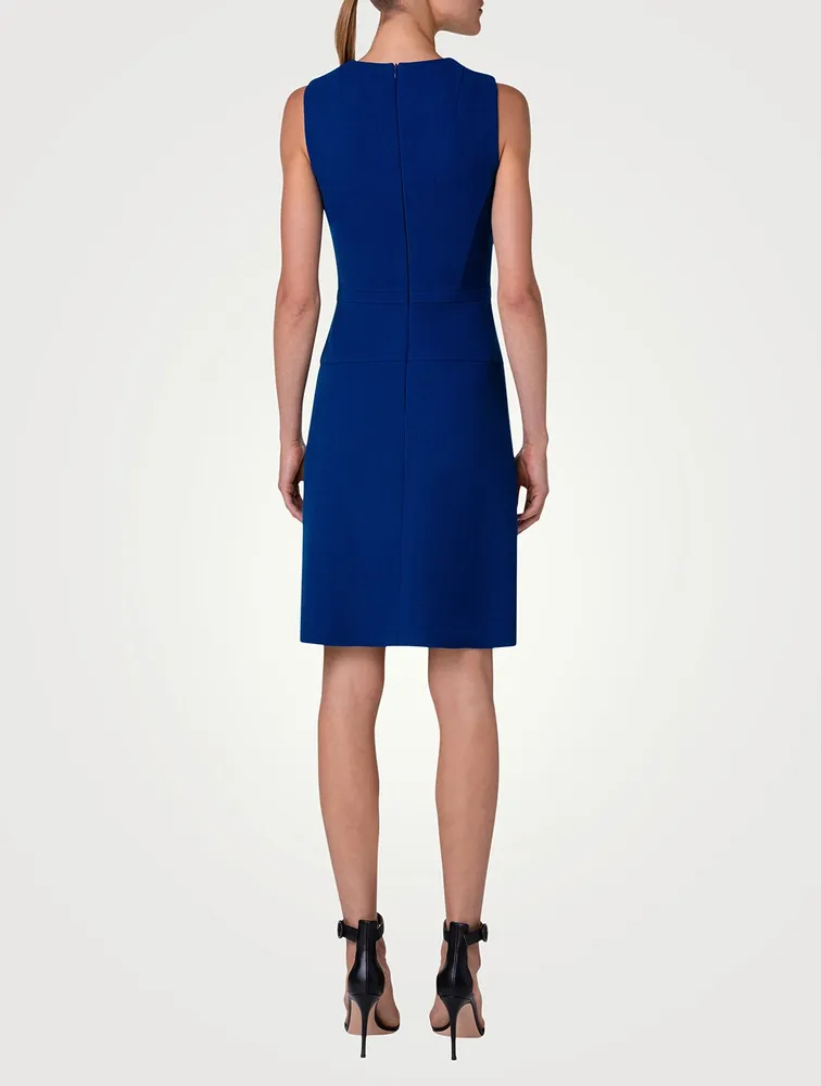 Wool Crêpe Double-Face Sheath Dress