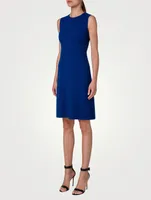 Wool Crêpe Double-Face Sheath Dress