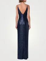 Sequin Jersey Gown