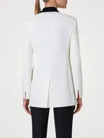 Wool Double-Face Double-Breasted Tuxedo Jacket