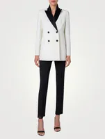 Wool Double-Face Double-Breasted Tuxedo Jacket