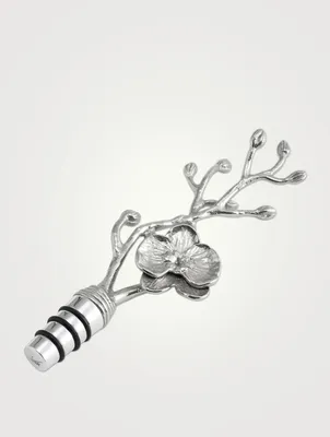 White Orchid Wine Stopper