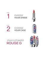 Rouge G Floral Denim Refillable Lipstick Case - Limited Edition
