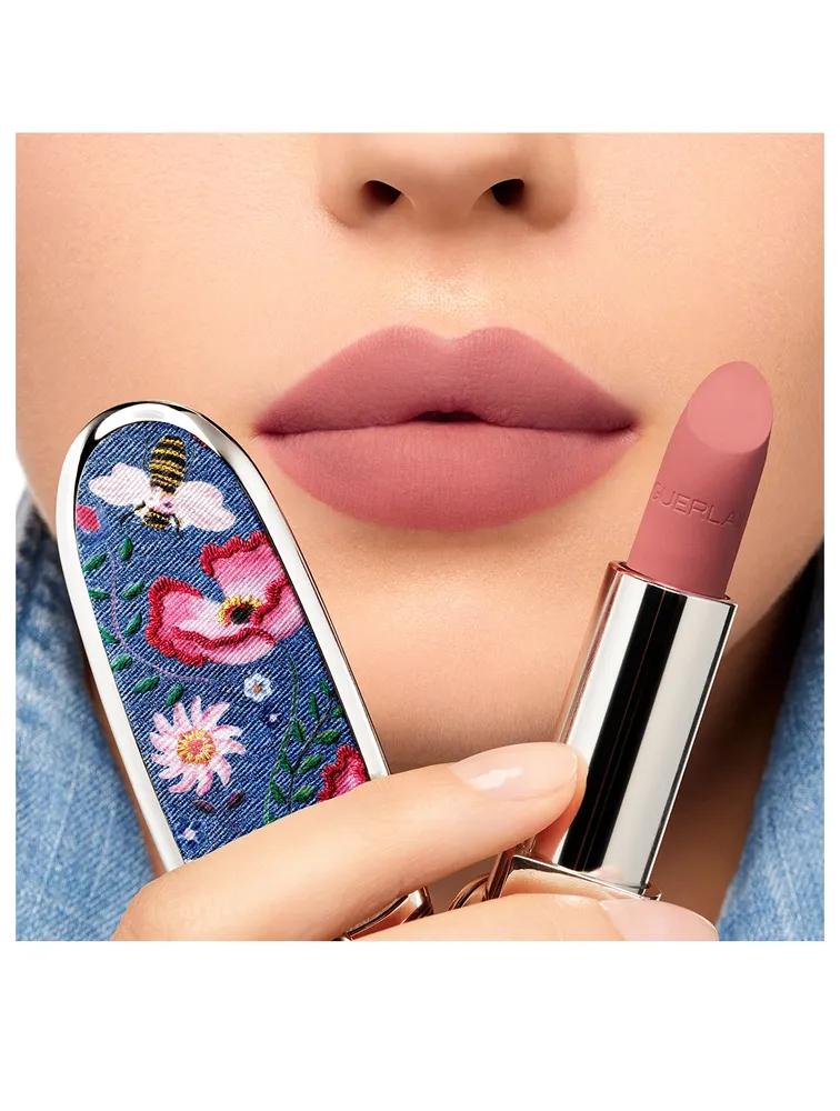 Rouge G Floral Denim Refillable Lipstick Case - Limited Edition