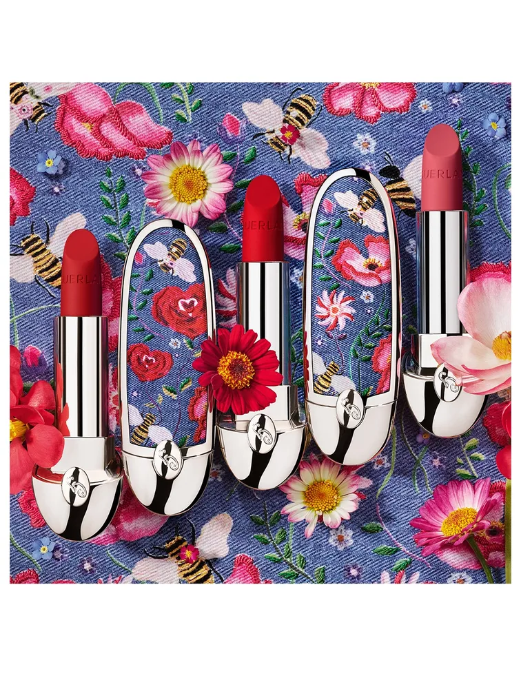 Rouge G Floral Denim Refillable Lipstick Case - Limited Edition