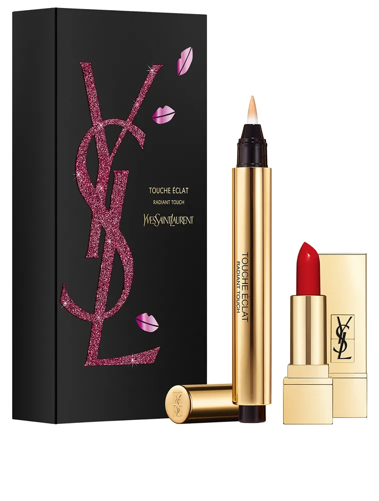 Touche Éclat Highlighter Pen & Mini Rouge Pur Couture Lipstick Gift Set