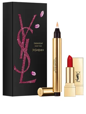 Touche Éclat Highlighter Pen & Mini Rouge Pur Couture Lipstick Gift Set