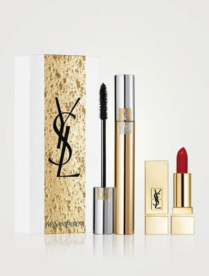 YSL Mascara Effet Faux Cils And Mini Rouge Pur Couture 1 Holiday Set