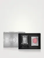 Limited Edition Candle Holder Set with Roses Candle