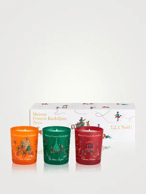 1, 2, 3 Noël ! scented candle trio