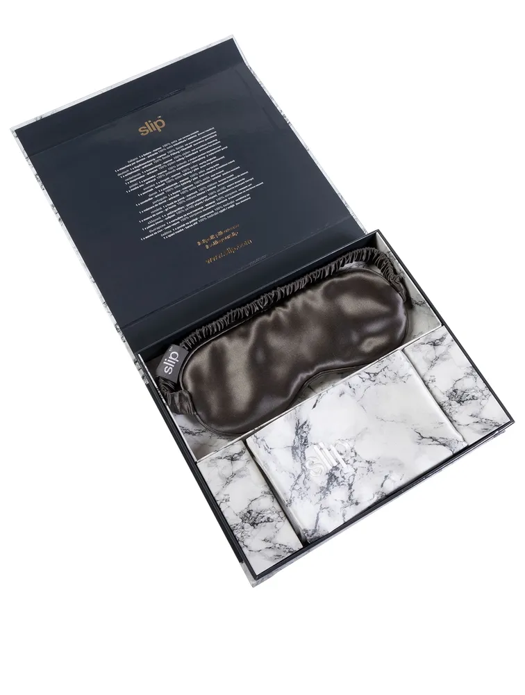 Slip® Charcoal & Marble Beauty Sleep Collection Gift Set