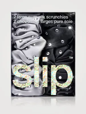 Slip® Pure Silk Crystal Scrunchie Set